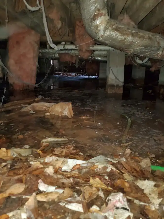 Crawl space flood assessment for Commercial Water Damage Restoration in Reynolds